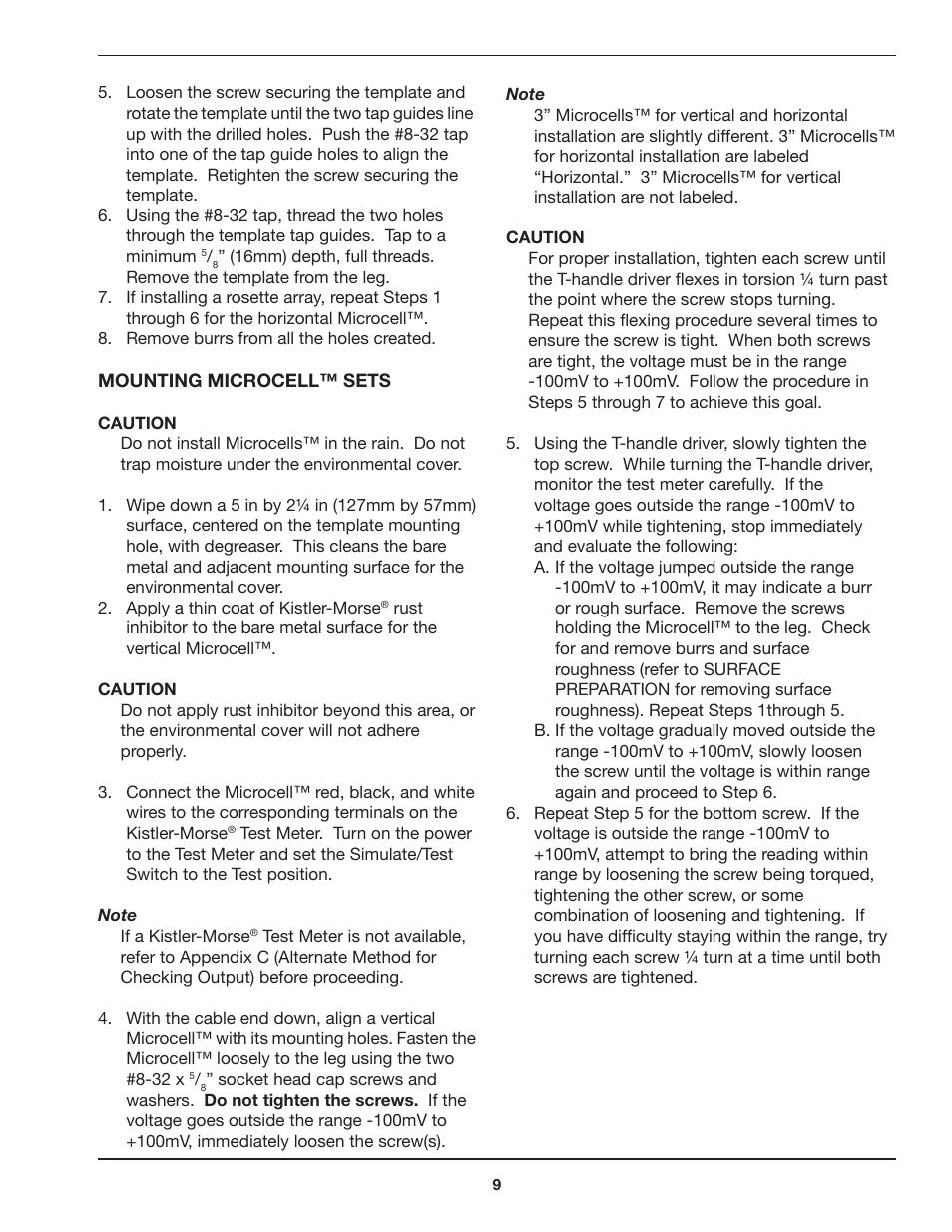 Kistler-Morse KM Microcell Bolt-On User Manual | Page 13 / 44