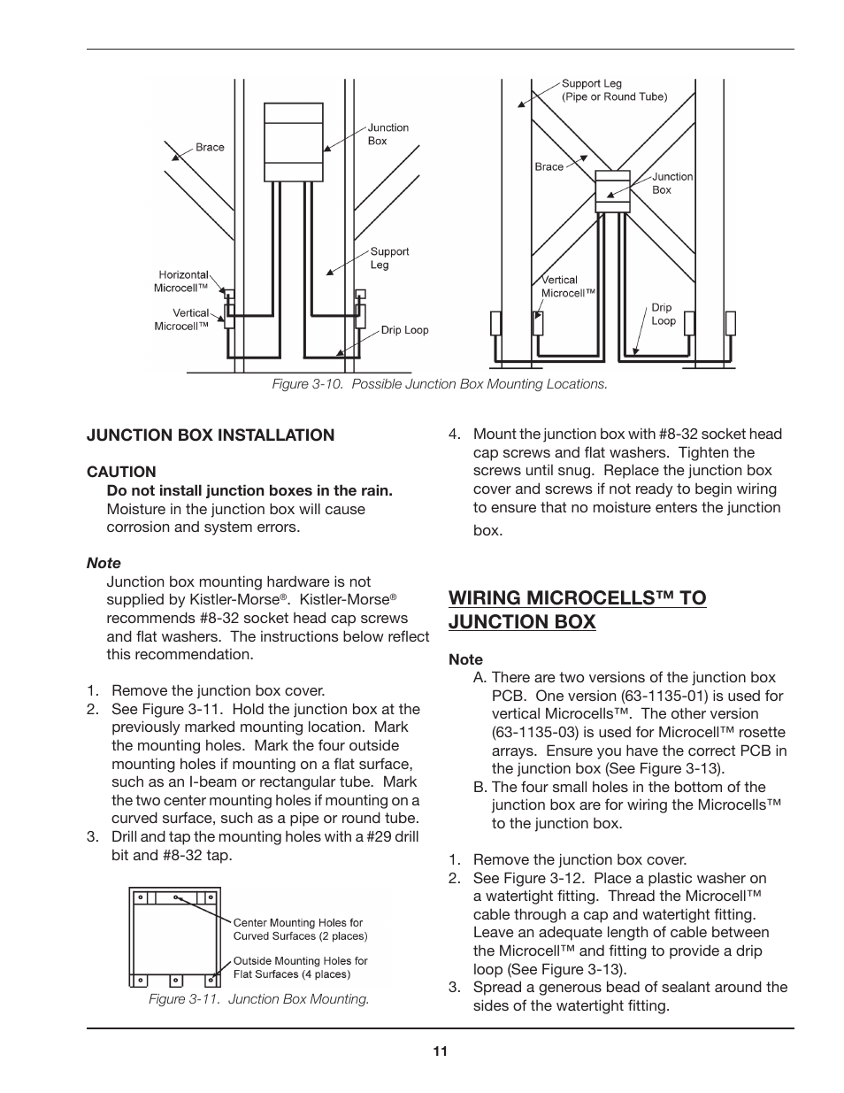 Wiring microcells™ to junction box | Kistler-Morse KM Microcell Bolt-On User Manual | Page 15 / 44
