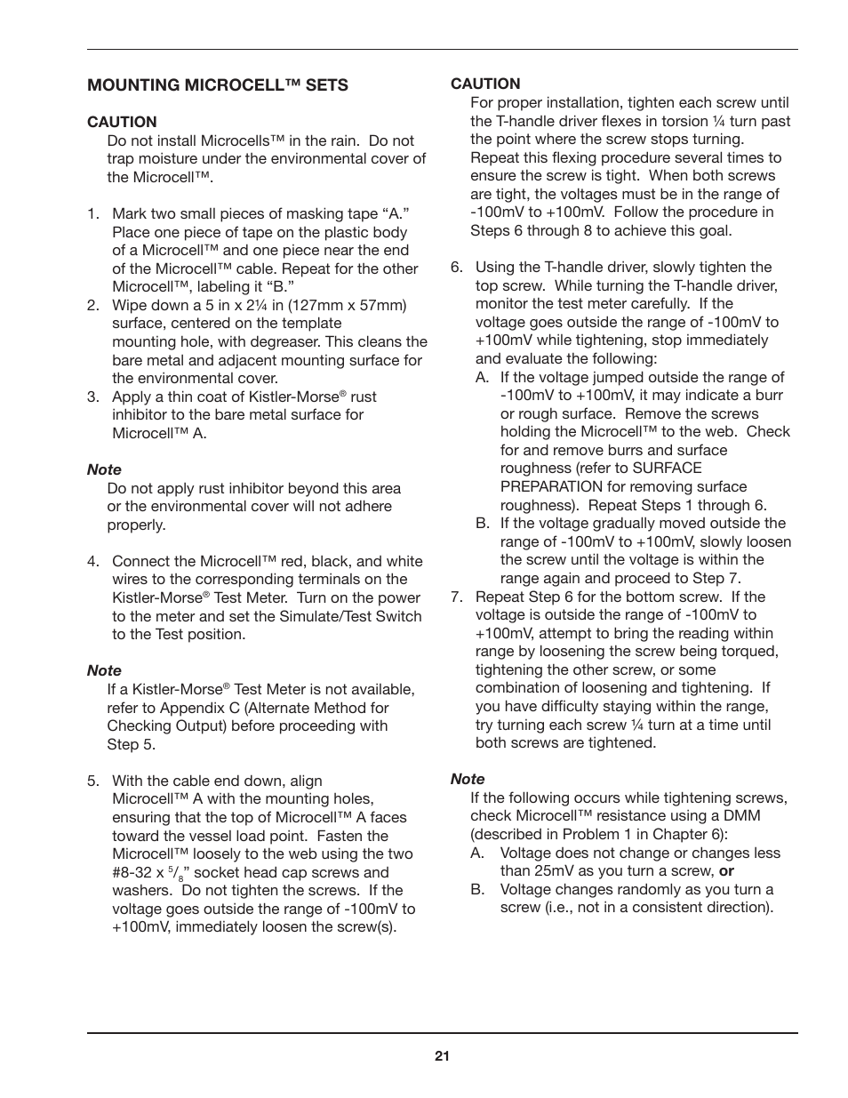Kistler-Morse KM Microcell Bolt-On User Manual | Page 25 / 44