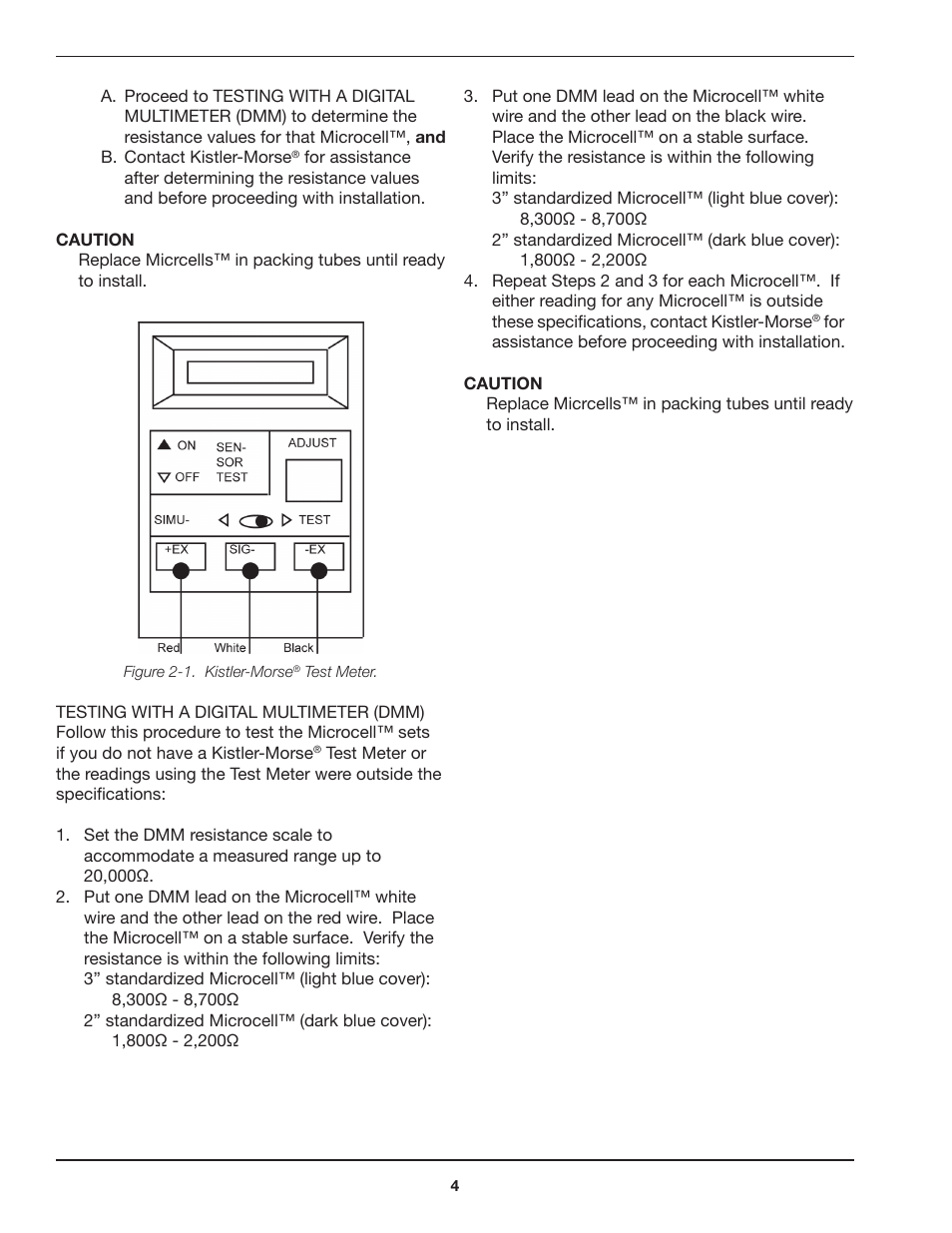 Kistler-Morse KM Microcell Bolt-On User Manual | Page 8 / 44