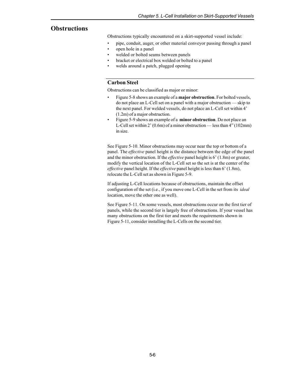 Obstructions | Kistler-Morse KM L-Cell Bolt-On User Manual | Page 43 / 98