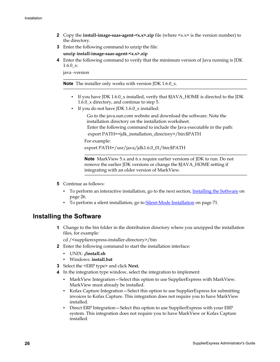 Installing the software | Kofax SupplierExpress User Manual | Page 26 / 80