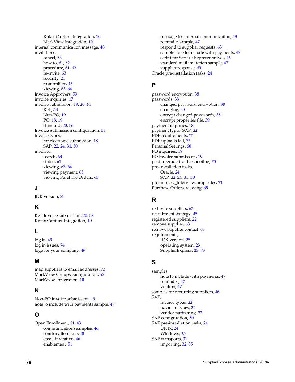 Kofax SupplierExpress User Manual | Page 78 / 80