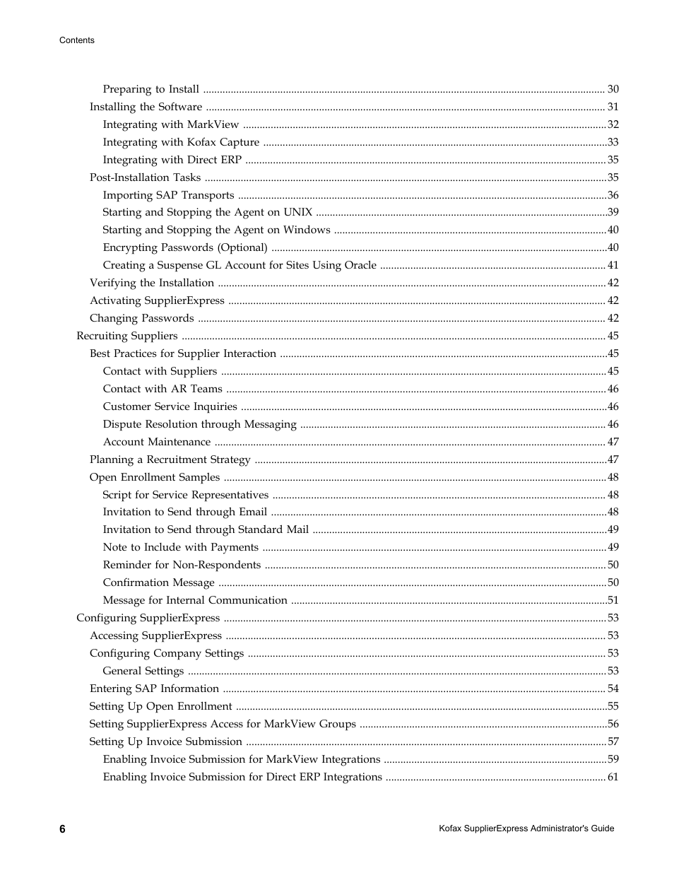 Kofax SupplierExpress User Manual | Page 6 / 94