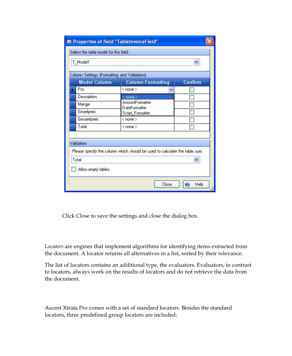 Locators, Basic concept of locators | Kofax Getting Started with Ascent Xtrata Pro User Manual | Page 137 / 623