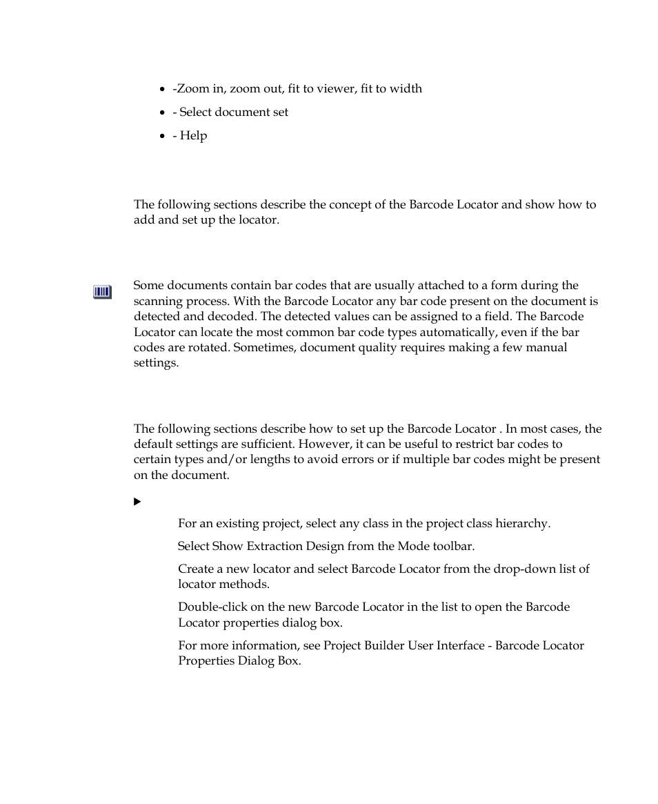 Barcode locator, Concept, Properties | Kofax Getting Started with Ascent Xtrata Pro User Manual | Page 166 / 623