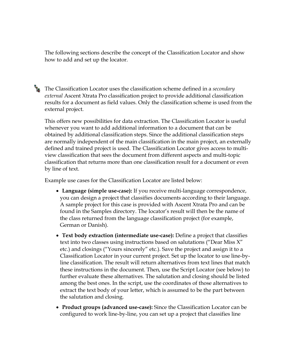 Classification locator, Concept | Kofax Getting Started with Ascent Xtrata Pro User Manual | Page 167 / 623