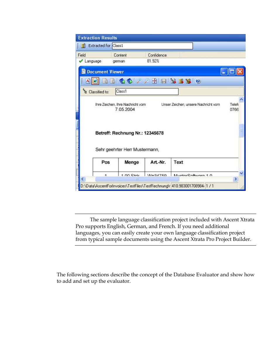 Database evaluator | Kofax Getting Started with Ascent Xtrata Pro User Manual | Page 170 / 623