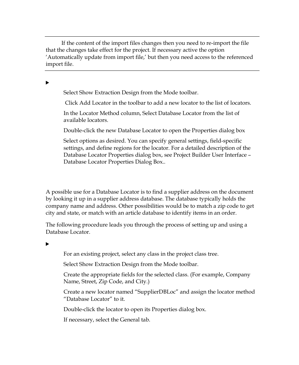 Using the database locator | Kofax Getting Started with Ascent Xtrata Pro User Manual | Page 175 / 623