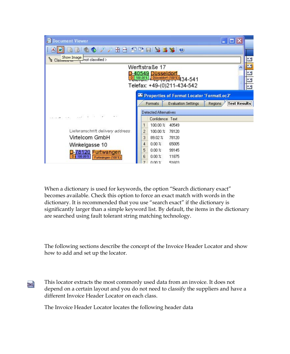 Invoice header locator, Concept | Kofax Getting Started with Ascent Xtrata Pro User Manual | Page 193 / 623