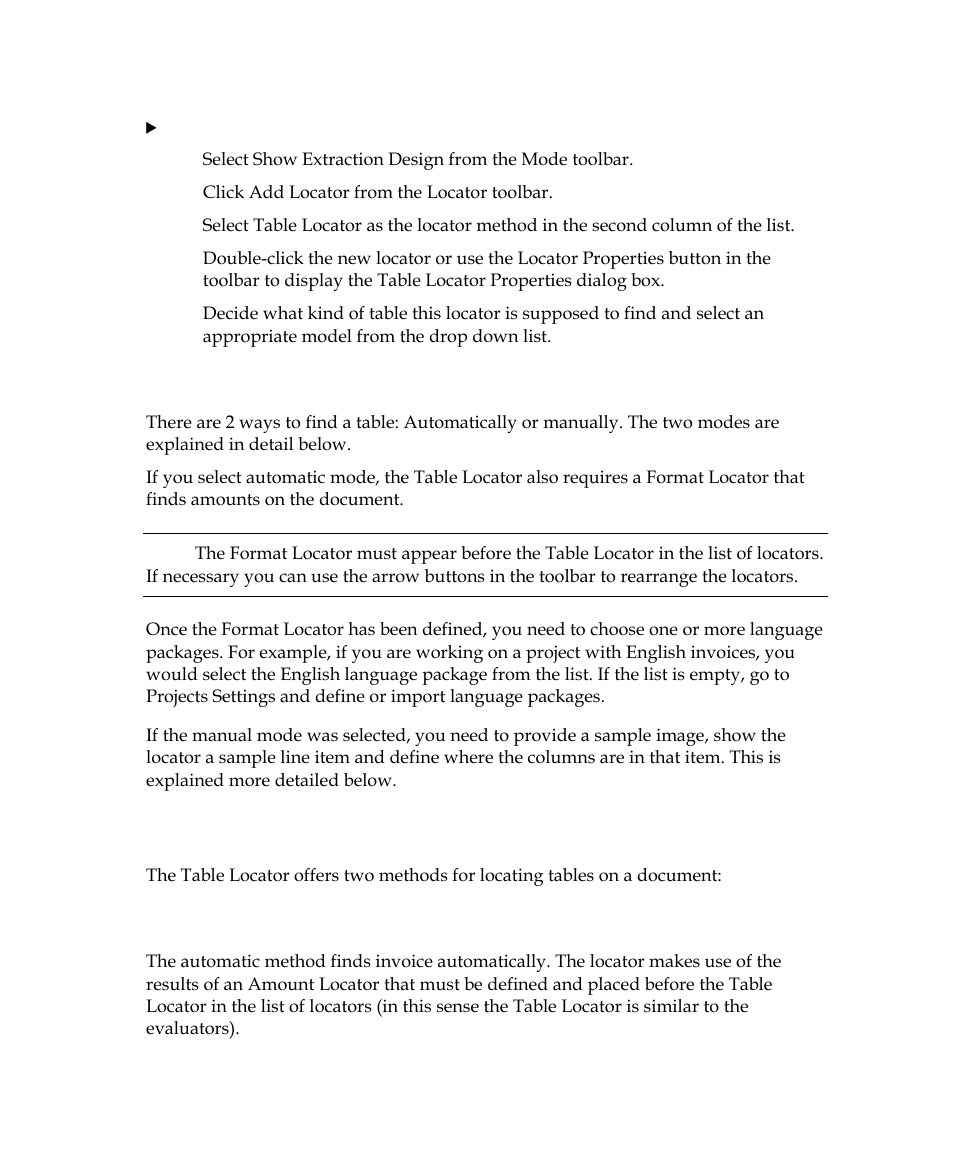 Deciding which mode, Methods of finding tables, Automatic | Kofax Getting Started with Ascent Xtrata Pro User Manual | Page 221 / 623