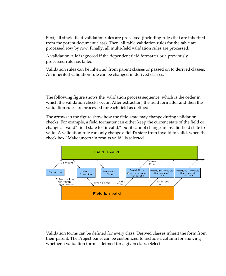 Validation sequence, Validation forms | Kofax Getting Started with Ascent Xtrata Pro User Manual | Page 244 / 623