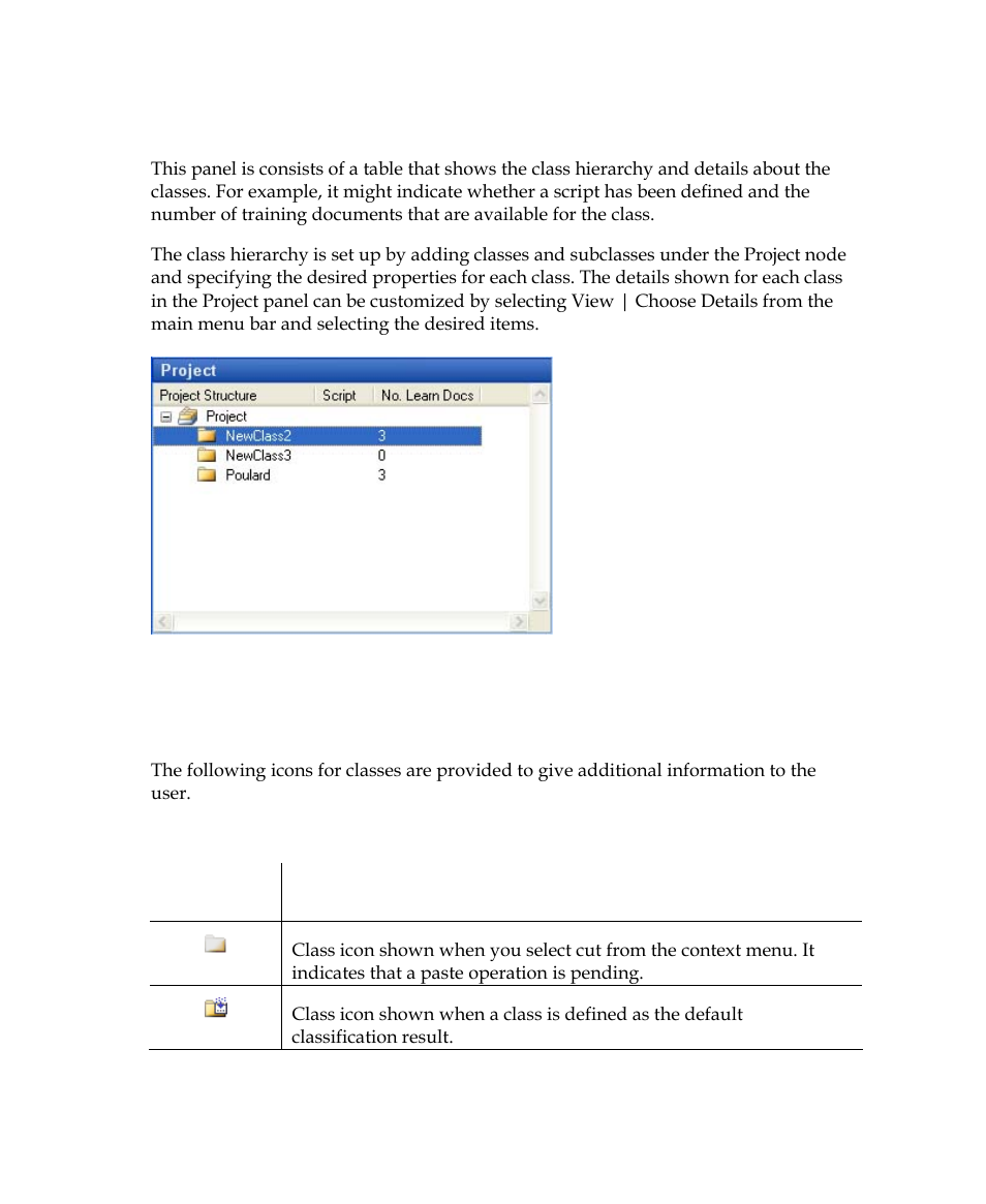 Project panel | Kofax Getting Started with Ascent Xtrata Pro User Manual | Page 279 / 623