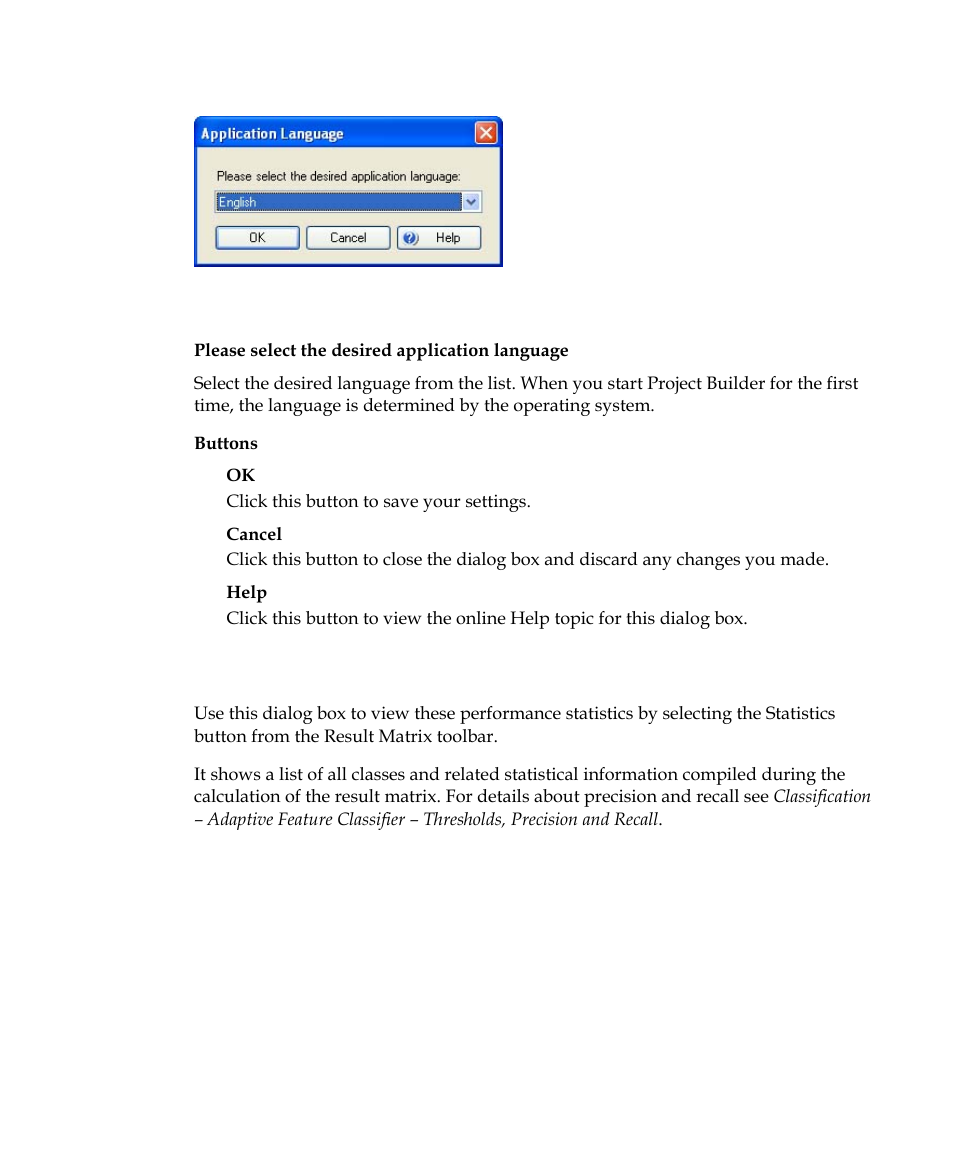 Class based precision and recall dialog box | Kofax Getting Started with Ascent Xtrata Pro User Manual | Page 314 / 623