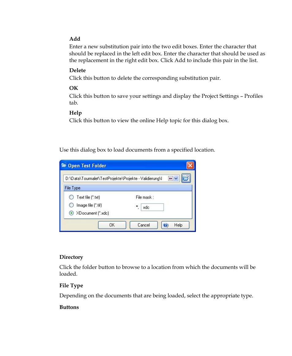 Open test folder dialog box | Kofax Getting Started with Ascent Xtrata Pro User Manual | Page 352 / 623