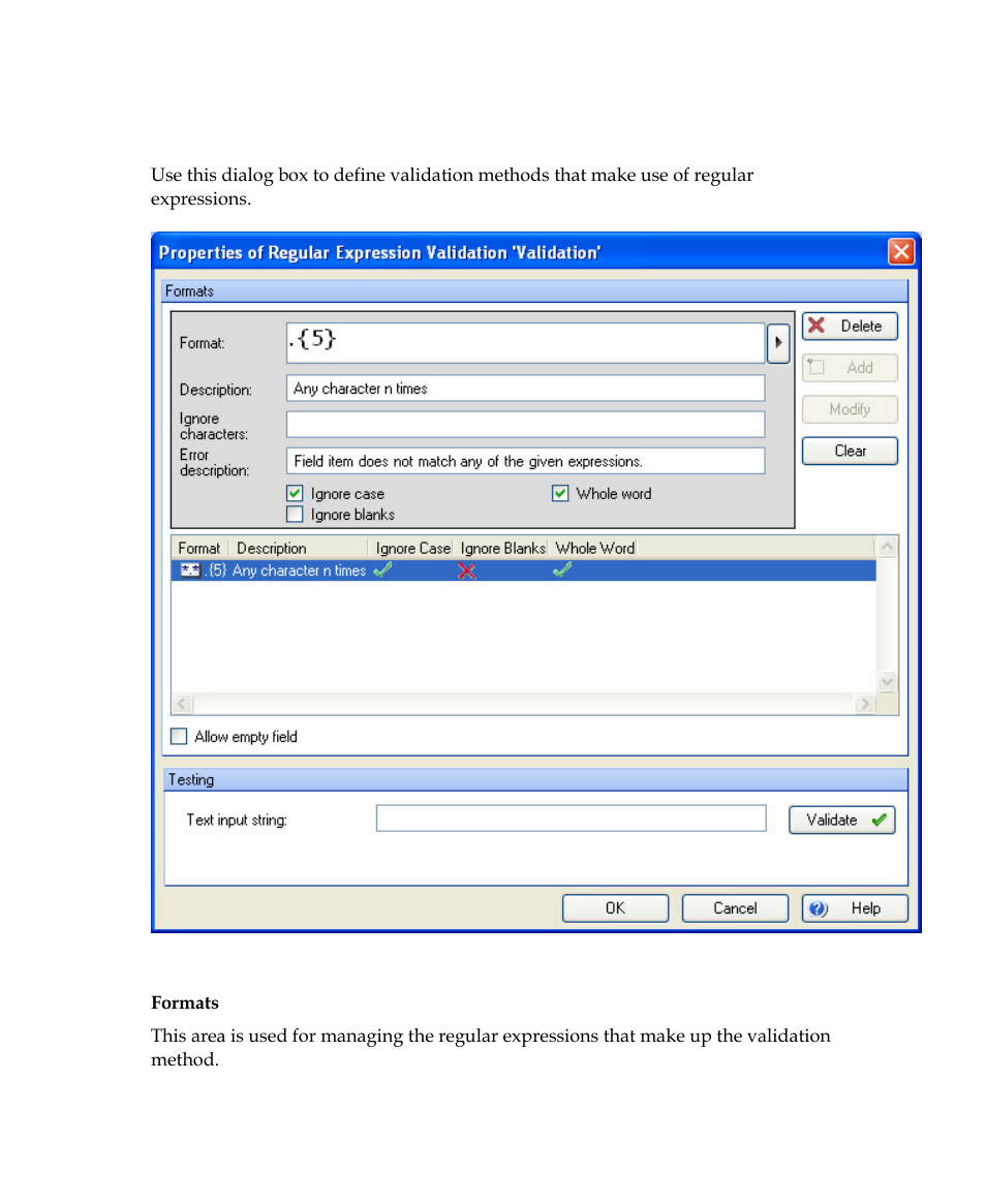 Validation methods properties dialog boxes | Kofax Getting Started with Ascent Xtrata Pro User Manual | Page 389 / 623