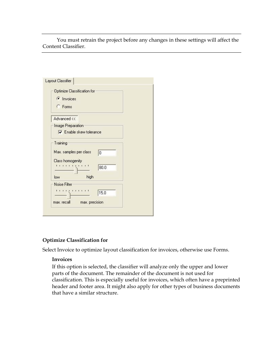 Layout classifier view properties dialog box | Kofax Getting Started with Ascent Xtrata Pro User Manual | Page 403 / 623