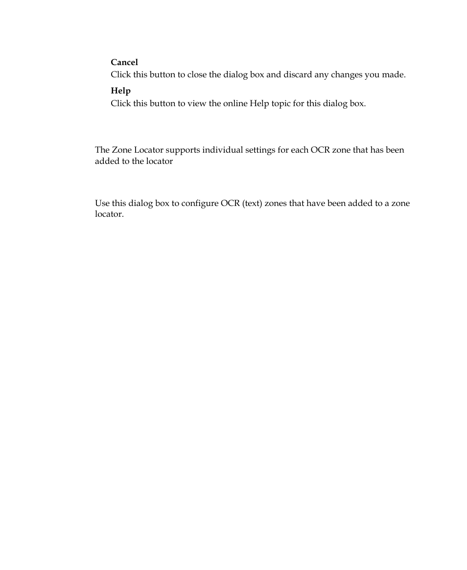 Zone locator zone settings dialog box | Kofax Getting Started with Ascent Xtrata Pro User Manual | Page 406 / 623