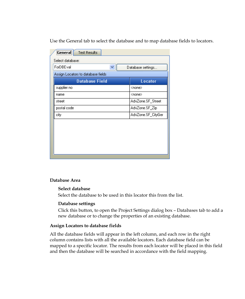 Database evaluator dialog box – general tab | Kofax Getting Started with Ascent Xtrata Pro User Manual | Page 456 / 623