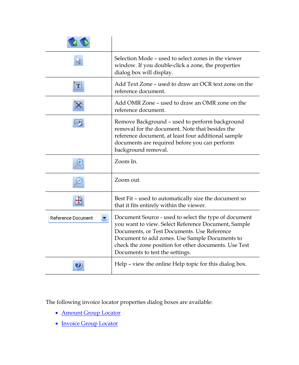 Invoice locator properties dialog boxes | Kofax Getting Started with Ascent Xtrata Pro User Manual | Page 521 / 623