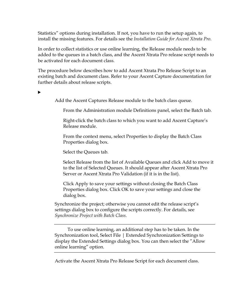 Kofax Getting Started with Ascent Xtrata Pro User Manual | Page 559 / 623
