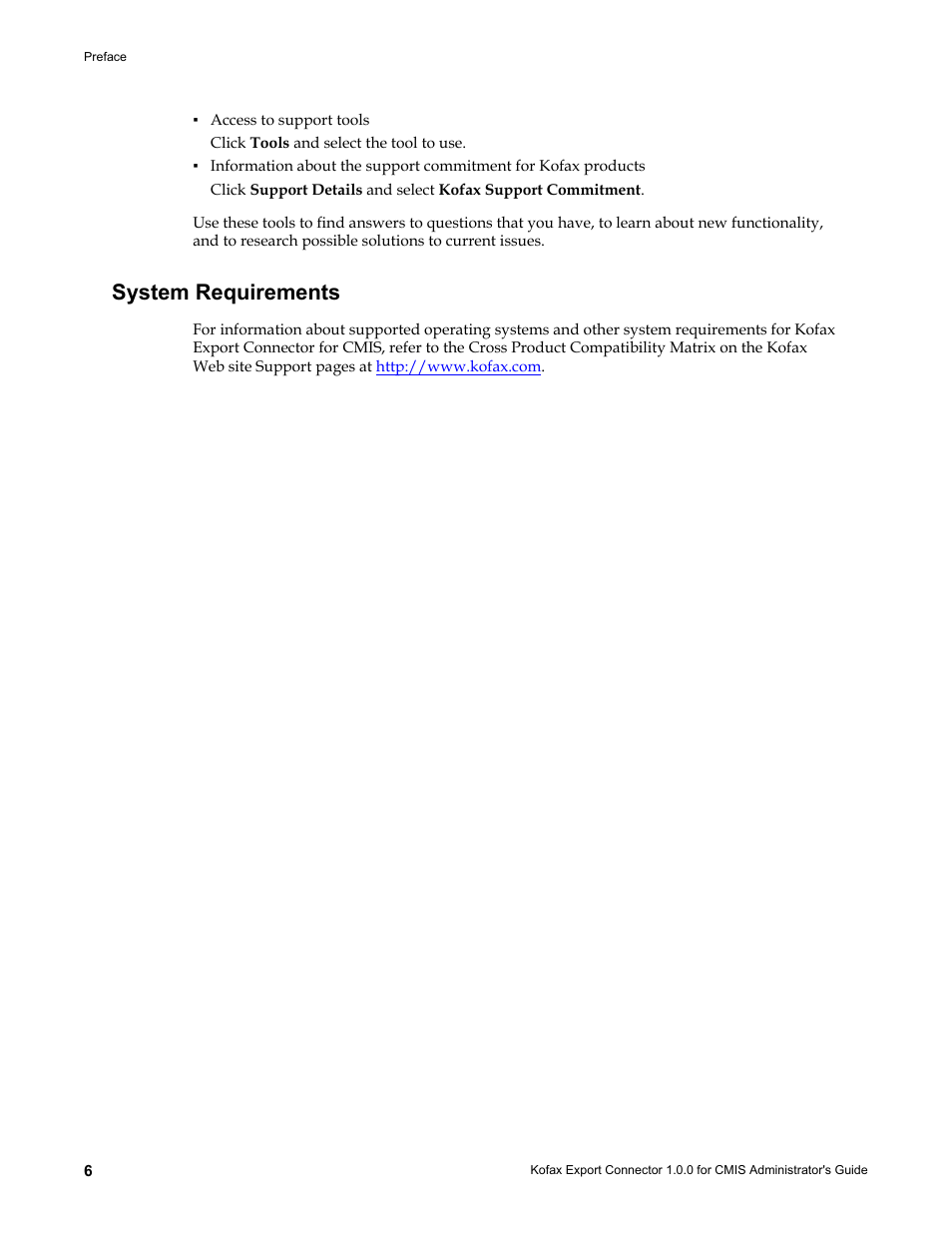 System requirements | Kofax Export Connector 1.0.0 User Manual | Page 6 / 12