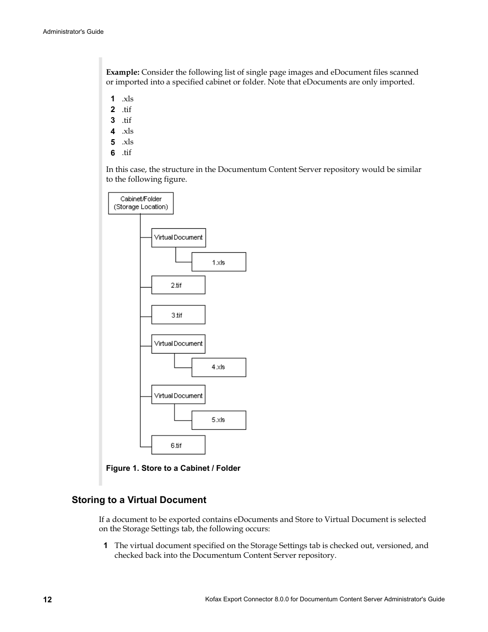 Storing to a virtual document | Kofax Export Connector 8.0.0 User Manual | Page 12 / 16