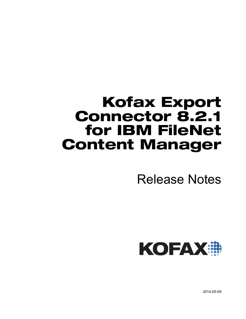 Kofax Export Connector 8.2.1 User Manual | 6 pages