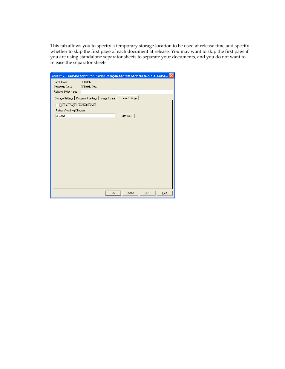 General settings tab | Kofax Capture Export Connector User Manual | Page 23 / 30
