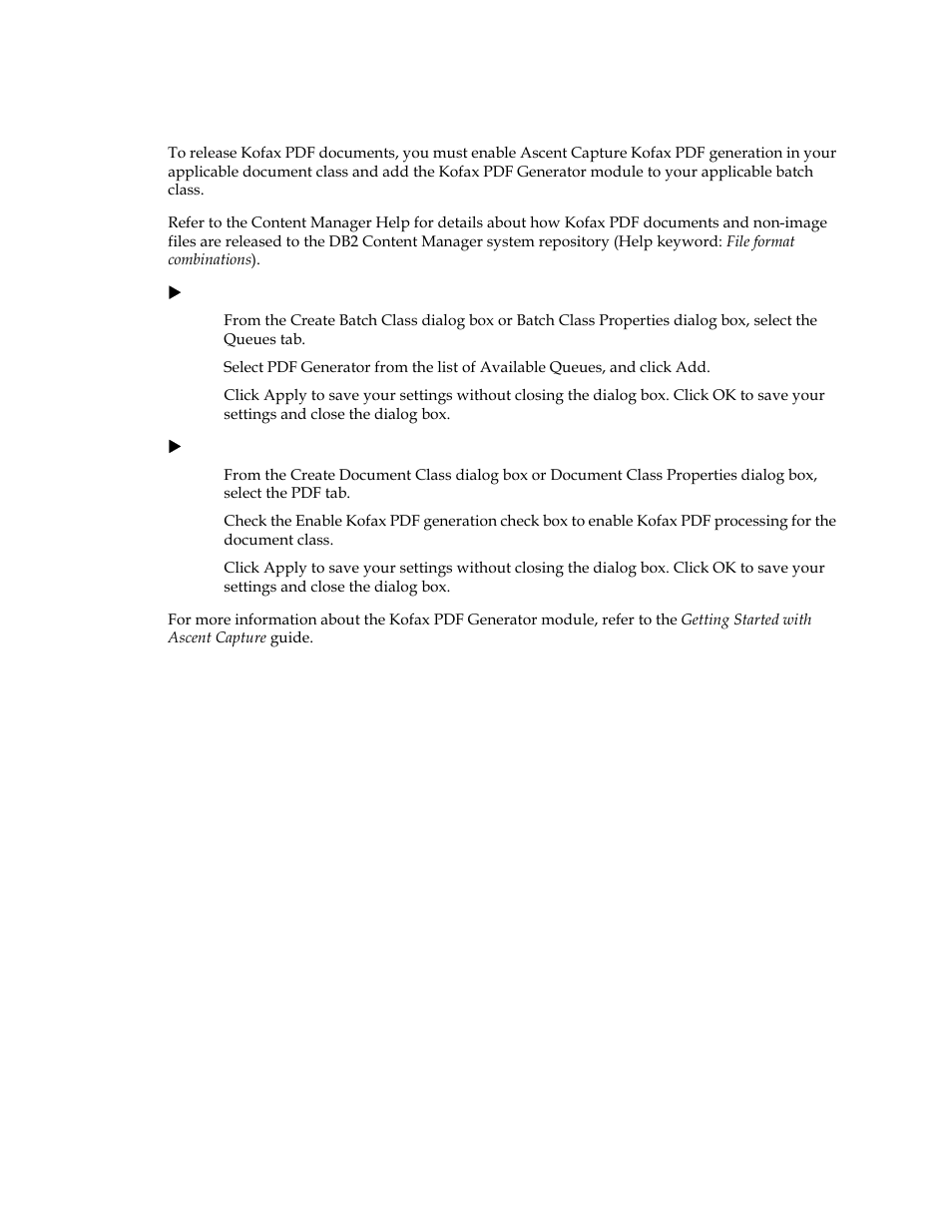 Kofax pdf options | Kofax Ascen 7.0 Release Script User Manual | Page 19 / 48