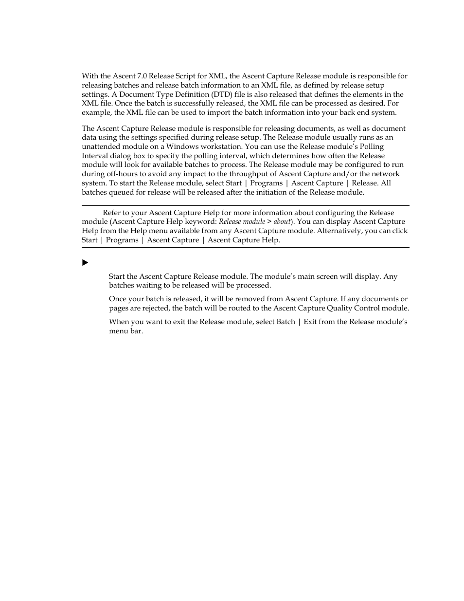 Releasing batches | Kofax Ascen 7.0 Release Script User Manual | Page 31 / 36
