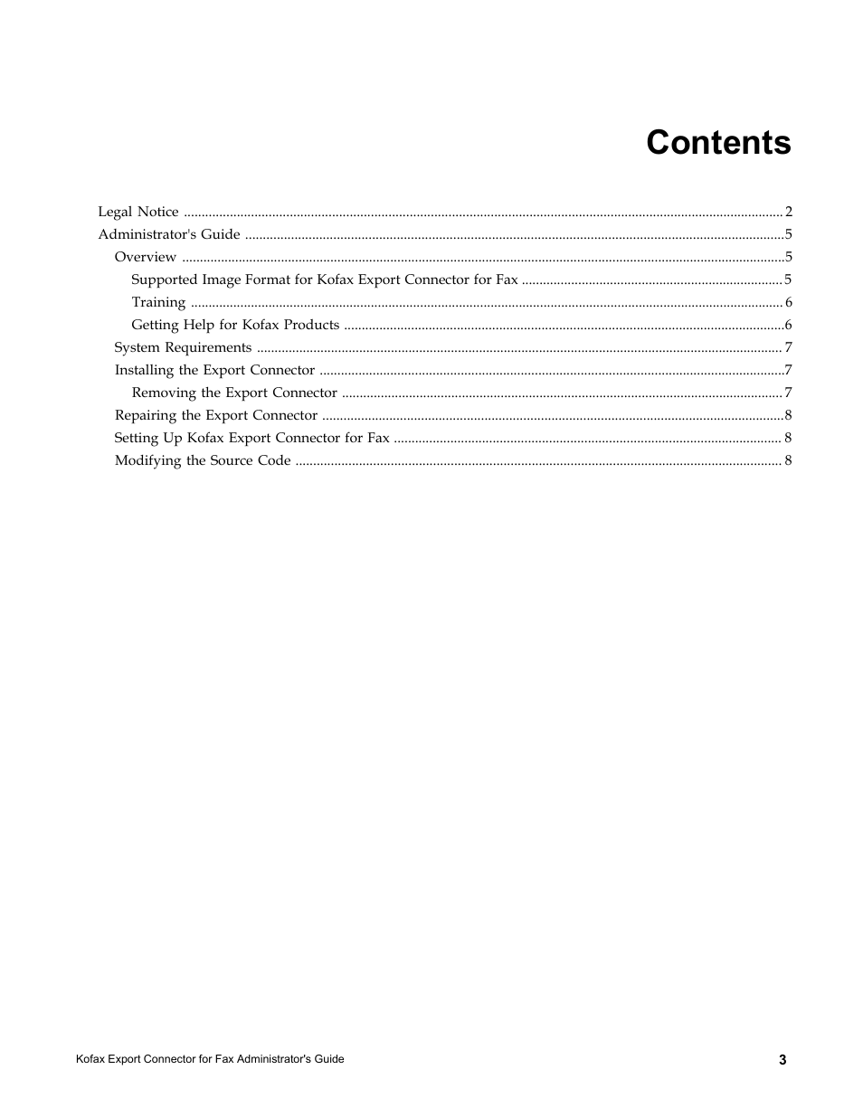 Kofax Export Connector for Fax 1.1.0 User Manual | Page 3 / 10