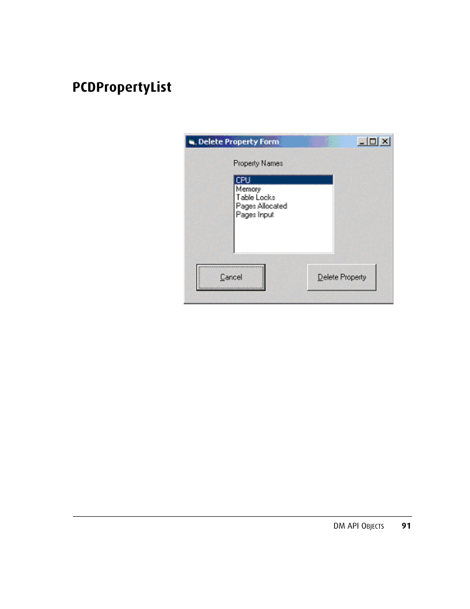 Pcdpropertylist | Kofax DM API User Manual | Page 111 / 528