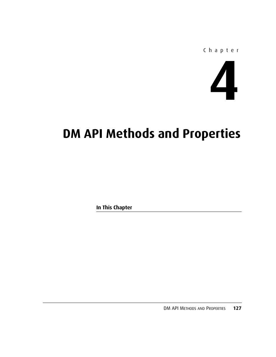 Dm api methods and properties, Chapter 4 | Kofax DM API User Manual | Page 147 / 528