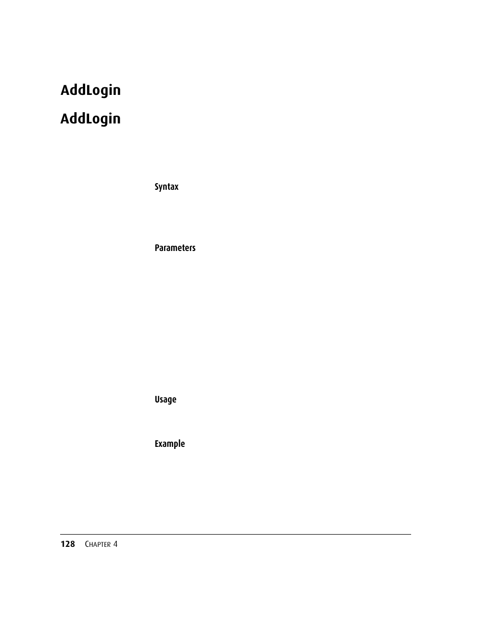 Addlogin, Addlogin 12, Metho | Kofax DM API User Manual | Page 148 / 528