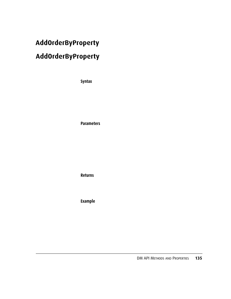 Addorderbyproperty, Ec.addorderbyproperty, T.addorderbyproperty | Metho | Kofax DM API User Manual | Page 155 / 528