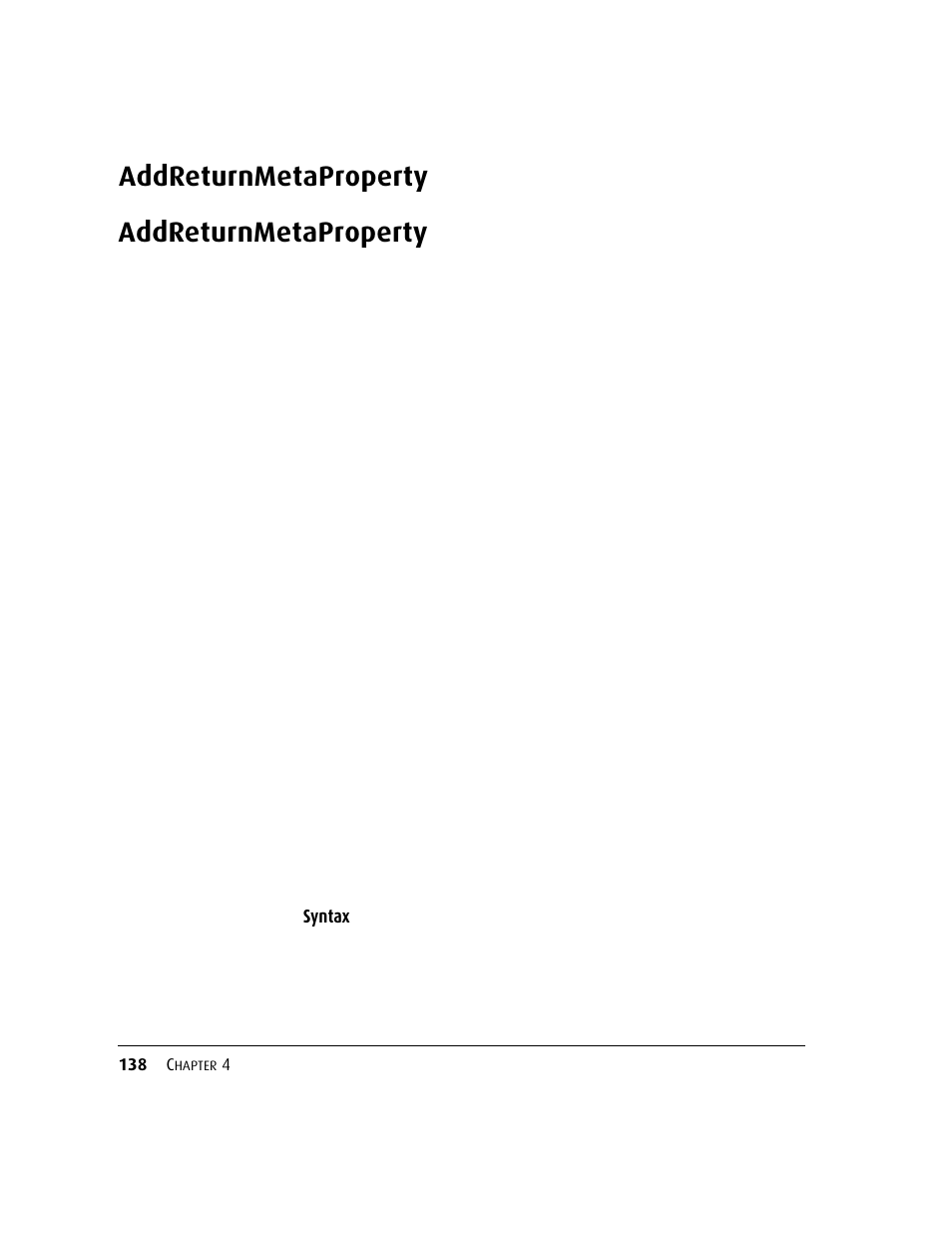 Addreturnmetaproperty | Kofax DM API User Manual | Page 158 / 528