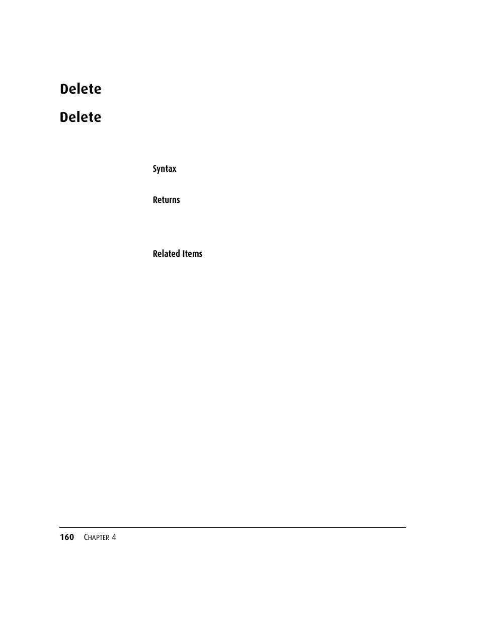 Delete | Kofax DM API User Manual | Page 180 / 528