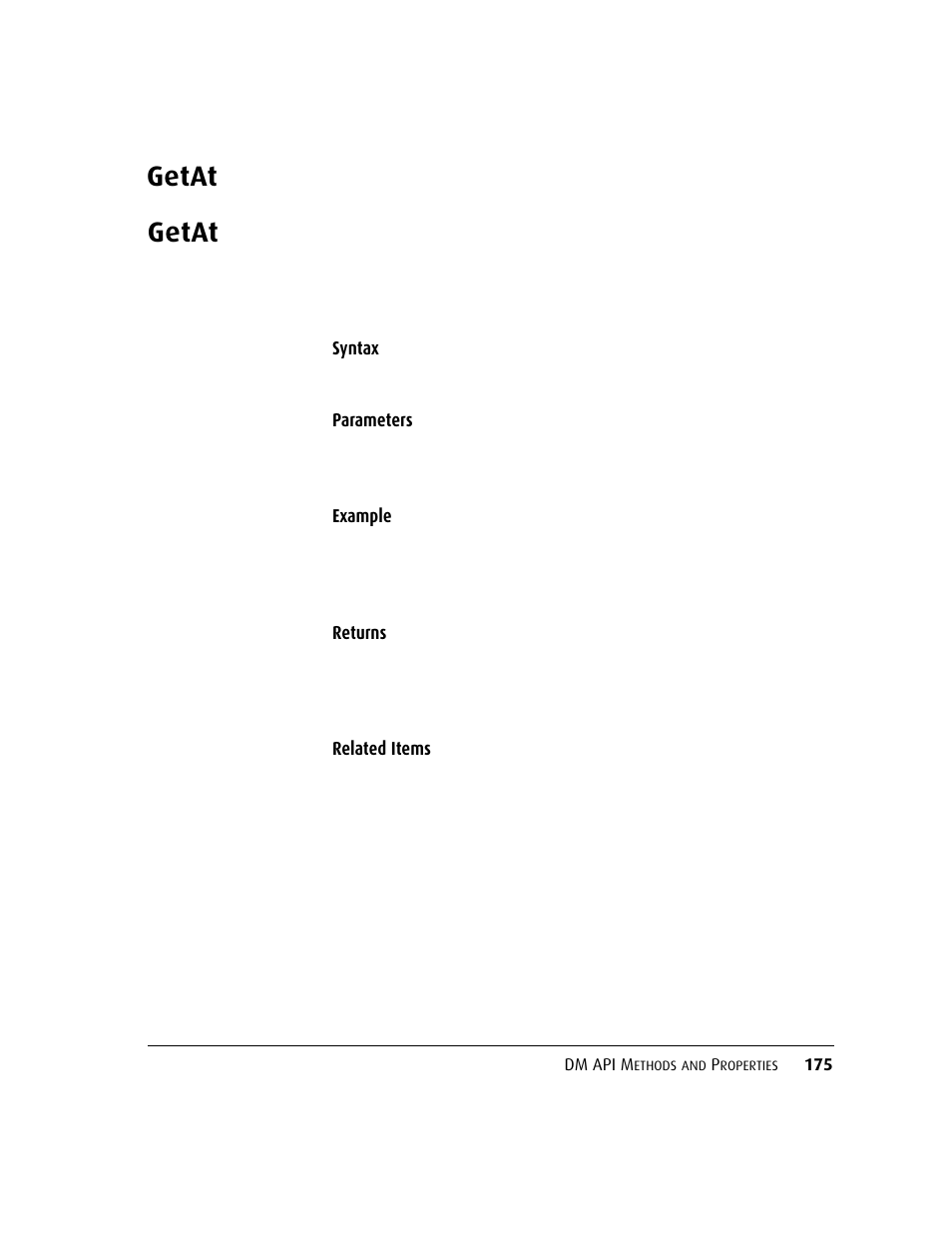 Getat, Getat(i, Getat(lc | Kofax DM API User Manual | Page 195 / 528