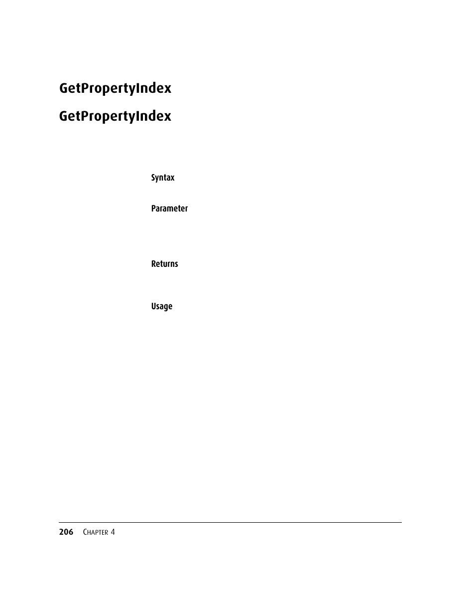 Getpropertyindex, Method | Kofax DM API User Manual | Page 226 / 528