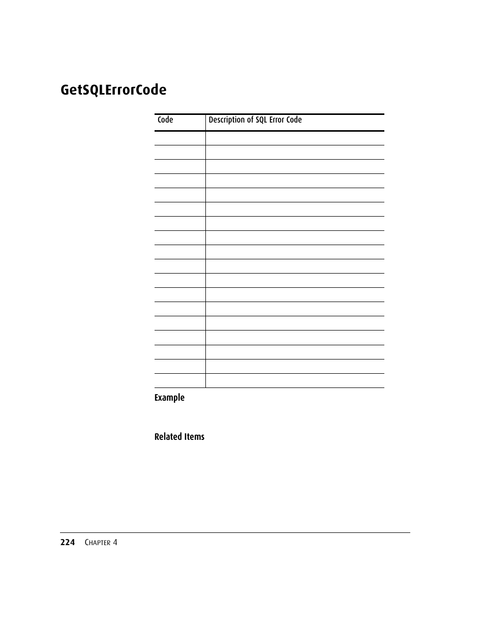 Getsqlerrorcode | Kofax DM API User Manual | Page 244 / 528