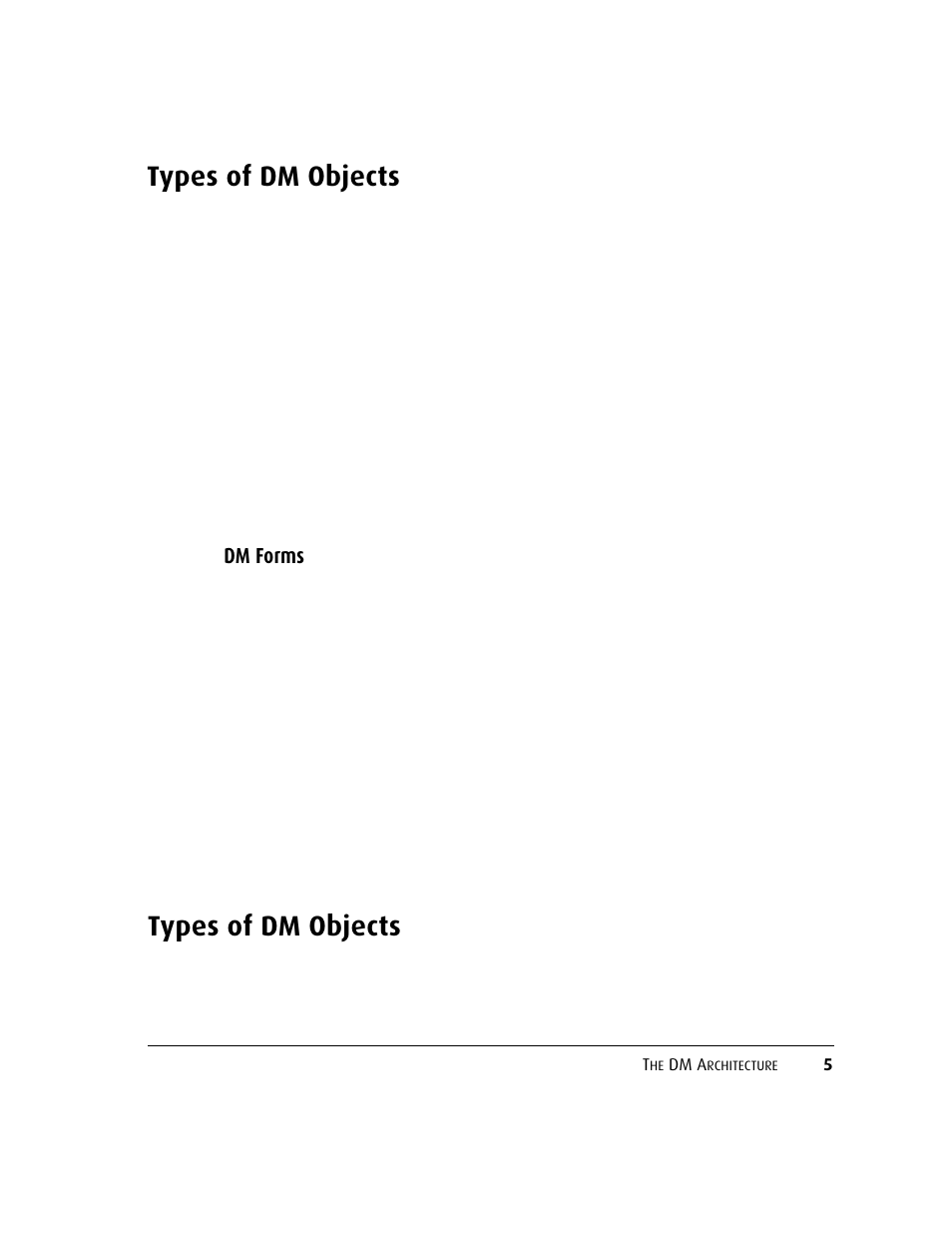 Dm forms, Types of dm objects, Types of dm objects 5 | Kofax DM API User Manual | Page 25 / 528