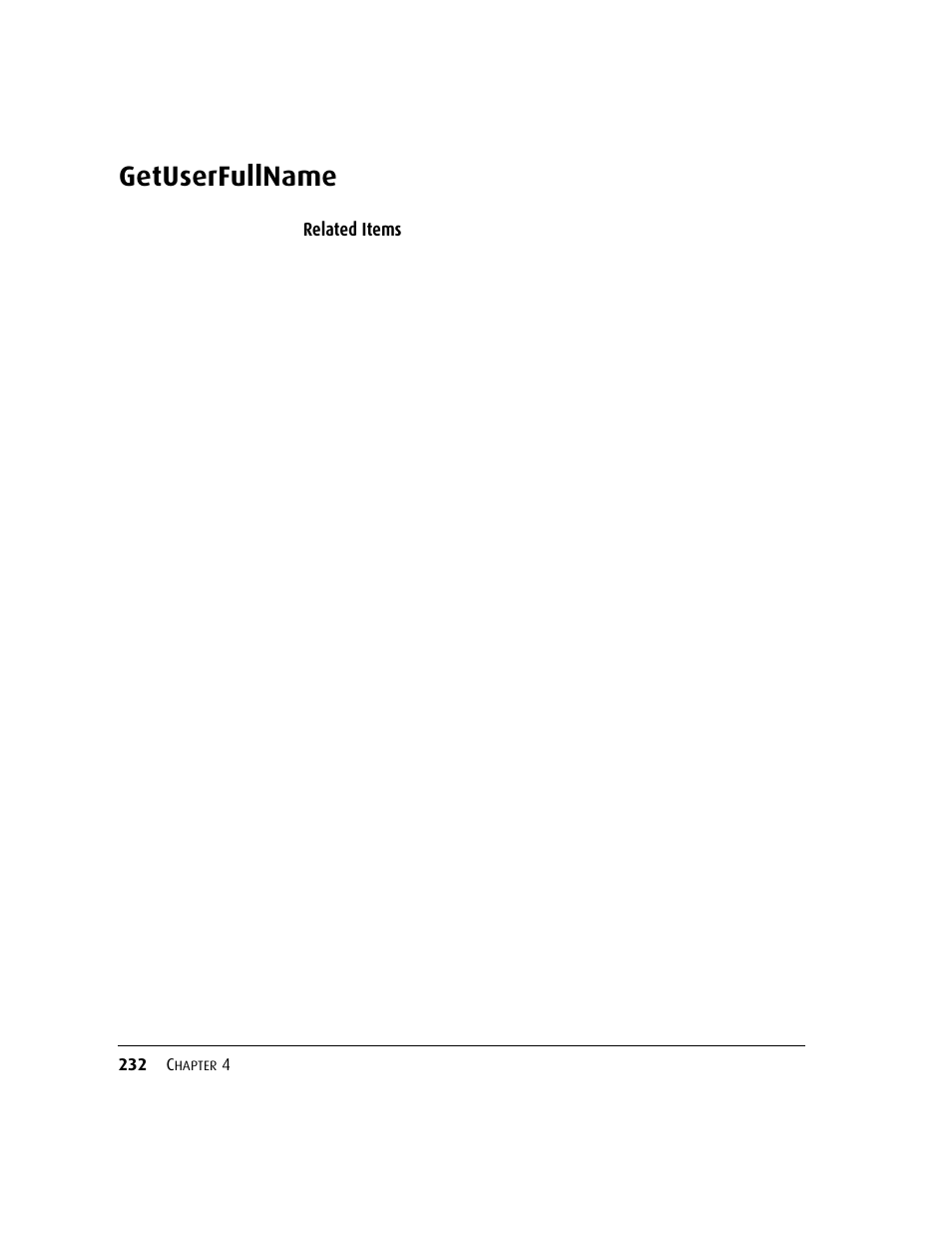 Getuserfullname | Kofax DM API User Manual | Page 252 / 528
