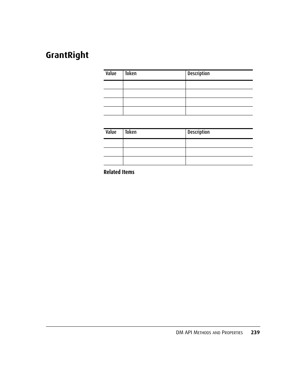 Grantright | Kofax DM API User Manual | Page 259 / 528