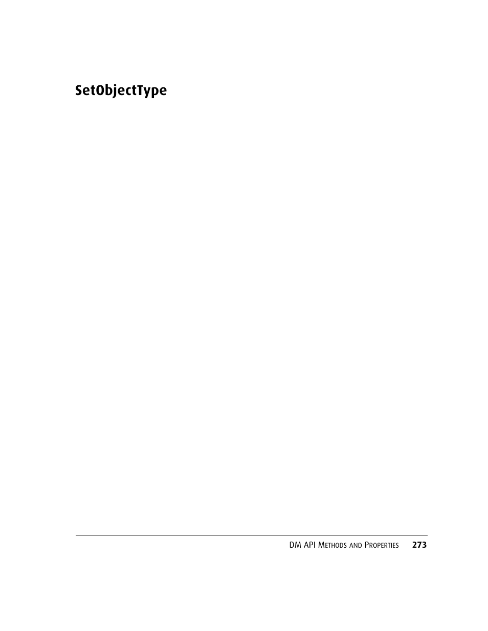 Setobjecttype | Kofax DM API User Manual | Page 293 / 528