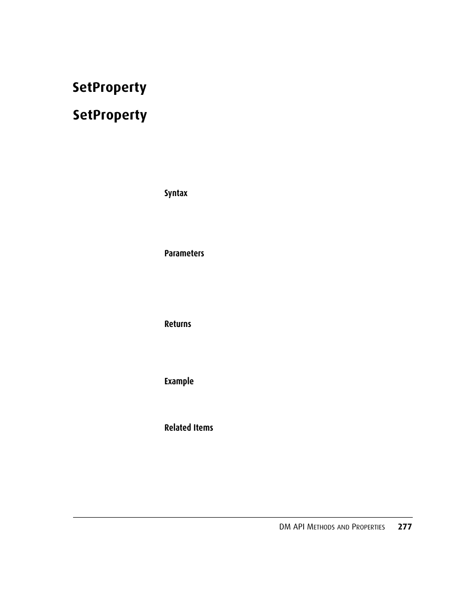 Setproperty, Setproperty 27, Setproperty "%t | Setproperty "%o, Setproperty "%v, Setproperty "%s, Oc.setproperty, C.setproperty | Kofax DM API User Manual | Page 297 / 528