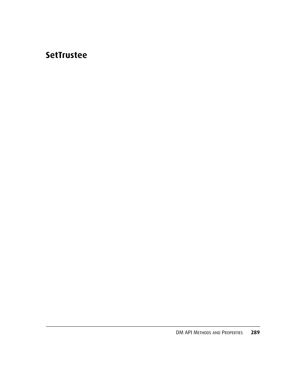 Settrustee | Kofax DM API User Manual | Page 309 / 528