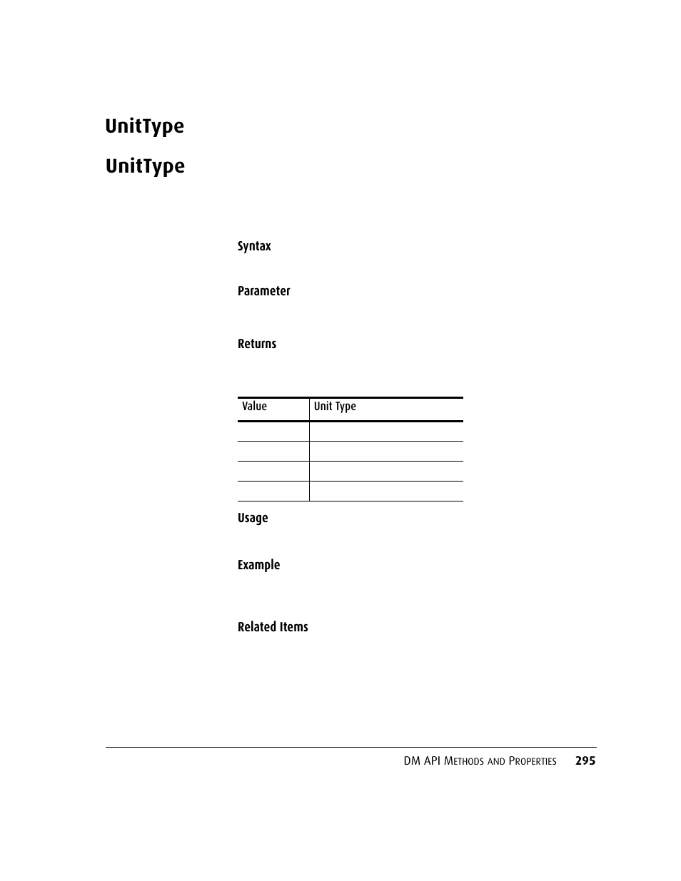 Unittype, Unittype(i | Kofax DM API User Manual | Page 315 / 528