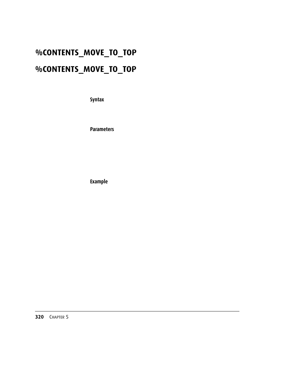 Contents_move_to_top, Or the, Syntax | Parameters example | Kofax DM API User Manual | Page 340 / 528