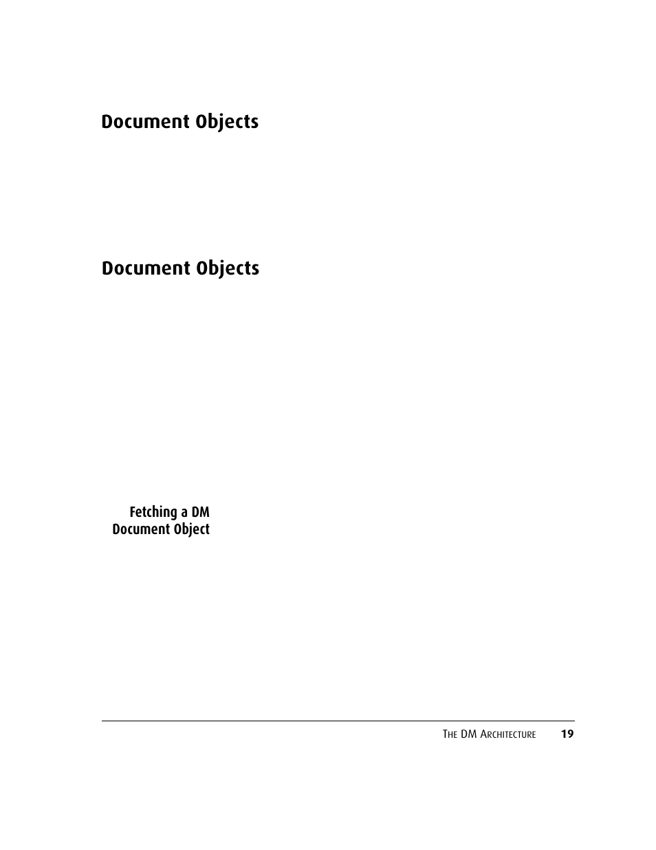 Document objects, Fetching a dm document object, Document objects 19 | Kofax DM API User Manual | Page 39 / 528